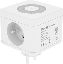 Pikendusjuhe Kerg SMART M02730, 2 pistikupesa, USB-A ja USB-C laadija, LED valgus, 16A, 250V