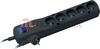 Pikendusjuhe Lestar LF-530WA, 5 pistikut, liigpingekaitse, 3 m, must