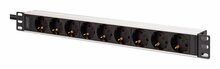 Pikendusjuhe Digitus DN-95440, 9 pistikut, 1U, 2 m, must, alumiinium