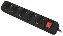 Pikendusjuhe Lanberg PS1-05F-0300-BK, 5 pistikut, 3 m, must