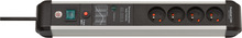 Pikendusjuhe Brennenstuhl Premium-Protect-Line 1391014400, 4 pistikupesa, 3 m, must-hõbe