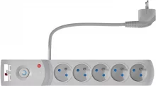 Pikendusjuhe Getfort 5P, 5 pistikut, 5 m, USB, hall