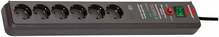 Pikendusjuhe Brennenstuhl Secure-Tec 1159540376, 6 pistikut, 3 m, must