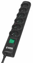 Pikendusjuhe Ever Optima T/LZ08-OPT030/0000, 6 pistikut, 3 m, must