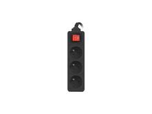 Pikendusjuhe Lanberg PS1-03E-0300-BK, 3 pistikupesa, 3 m, must