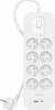 Pikendusjuhe Belkin SRB003CA2M, 8 pistikut, 2 m, valge
