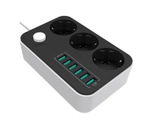 Pikendusjuhe ColorWay CW-CHE36B, 3 ES pistikut, 6 USB, 1.8 m, must