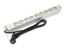 Pikendusjuhe Digitus A-19-STRIP-3-IMP, 9 pistikut, 1,8 m, alumiinium
