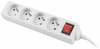Pikendusjuhe Lanberg PS1-04E-0150-W, 4 pistikupesa, 1.5 m, valge