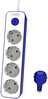 Pikendusjuhe Philips CHP2145U/58, 4 pistikupesa, 1.5 m, valge/sinine