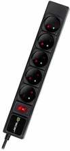 Pikendusjuhe Tracer PowerGear 46843, 5 pistikut, 1.5 m, must