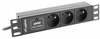Pikendusjuhe Lanberg PDU-03E-0200-BK, 3 pistikut, 2 m, must