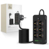 Pikendusjuhe Tech-Protect PC6X6, 6 pistikupesa, 3xUSB-A, 3xUSB-C, 200 cm, must
