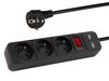 Pikendusjuhe Blow PR-370WSP/USB, 3 pistikut, USB, 5 m, must