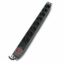 Pikendusjuhe Lanberg PDU-08E-0200-BK, 8 pistikut, 2 m, must