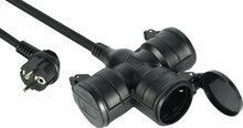 Tööstuslik pikendusjuhe Electraline 55095, 3 pistikupesa, 1 m, IP44