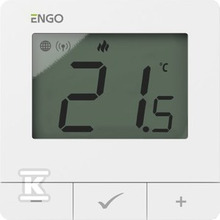 Pealispinnale paigaldatav termostaat ENGO E25-230W, 230 V, valge