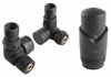 Termostaadi komplekt Ferro ZTO30BL, nurgaga, must