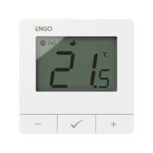 Pealnepaigaldatav termostaat Engo Controls ENGO E25-BATW NAT, valge