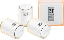 Nutikas termostaat Netatmo NBU-NTH-NAV-EU koos 3 radiaatori ventiiliga, valge