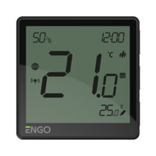 Juhtmega termostaat Engo EONE, Zigbee, must