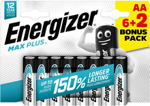 Patareid Energizer Max Plus Alkaline AA CHP8, 8 tk
