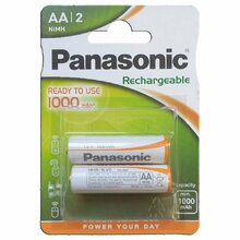 Laetav patarei Panasonic AA, 1000 mAh, NiMH, 1.2V, 2 tk