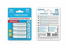 Laetavad patareid Esperanza EZA104W, AA, 2000 mAh, 4 tk