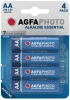 Patarei AGFAPHOTO Alkaline Essential LR6 AA, 4 tk