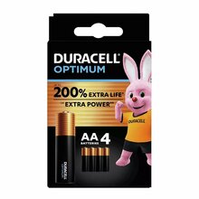 Patareid Duracell Optimum MN1500 AA, 1.5V, 4 tk