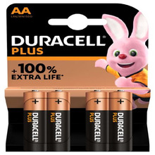 Aluseline patarei Duracell Plus MN1500 AA, 1.5V, 4 tk