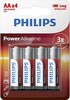 Patareid Philips Power Alkaline AA, 4 tk, blister