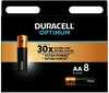 Patareid Duracell Optimum AA, 8 tk