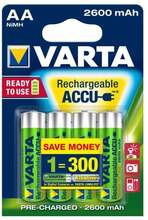 Laetavad patareid Varta AA, 2600 mAh, 4 tk