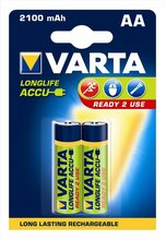 Laetavad patareid Varta AA, 2100 mAh, 1.2V, 2 tk