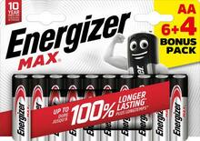 Patareid Energizer Max Alkaline AA CHP10, 10 tk