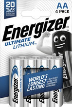 Patareid Energizer Ultimate Lithium AA, 1.5V, 4 tk