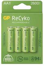 Laetavad patareid GP ReCyko AA, 2600 mAh, 1.2V, 4 tk