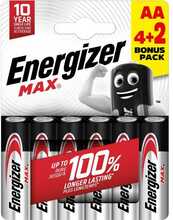 Patareid Energizer Max AA, LR06, 4 + 2 tk