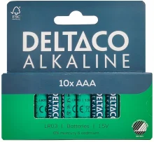 Patareid Deltaco LR03-10B AAA, 1.5 V, 10 tk