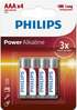Patareid Philips Power Alkaline AAA, 4 tk
