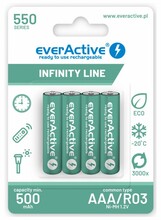 Laetavad patareid Everactive R03 AAA, 550 mAh, 4 tk