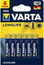 Alkaline patareid Varta LONGLIFE AAA, 6 tk