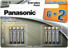 Patareid Panasonic Everyday Power LR03EPS/8B, AAA, 6+2 tk