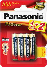 Patareid Panasonic Pro Power LR03PPG/6B, AAA, 1.5V, 4+2 tk