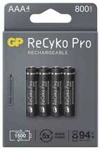 Laetav aku GP R03 AAA ReCyko+ Pro, 800 mAh, 4 tk