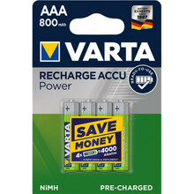 Laetavad patareid VARTA HR03 AAA, 800 mAh, 4 tk