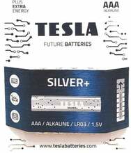 Patareid Tesla AAA Sidabrinis+, 4 tk