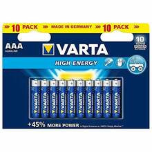 Patareid Varta High Energy AAA, 1.5V, 10 tk