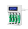 USB akulaadija Deltaco C704A4-4xAAA, 4xAA/AAA, valge